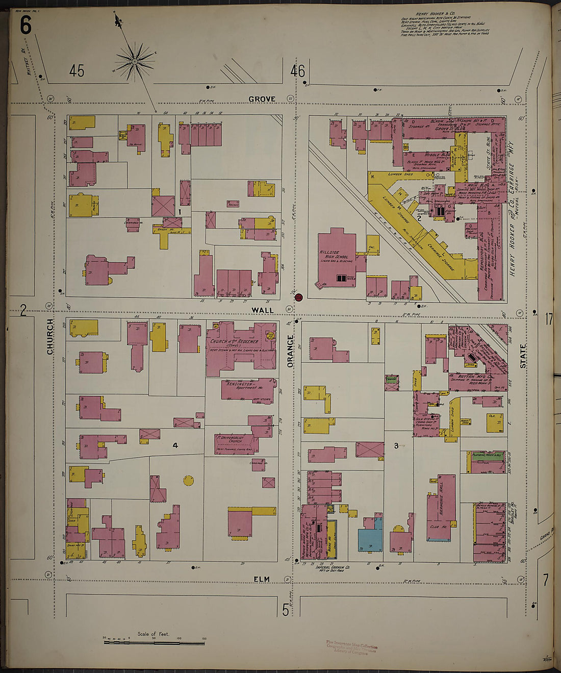 This old map of New Haven, New Haven County, Connecticut was created by Sanborn Map Company in 1901