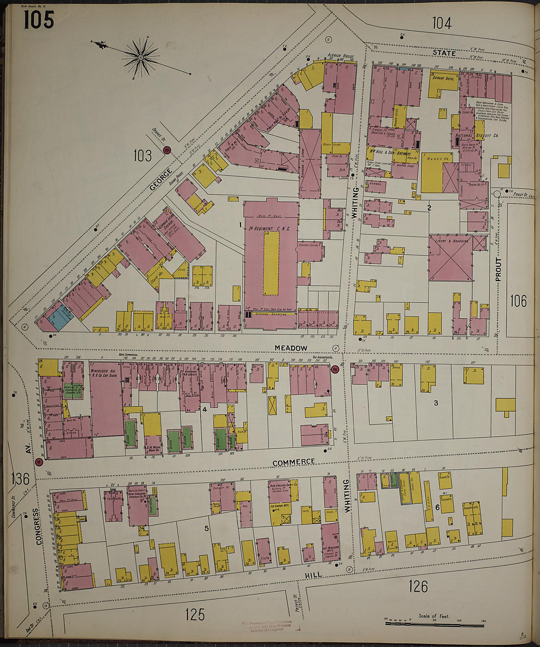 This old map of New Haven, New Haven County, Connecticut was created by Sanborn Map Company in 1901