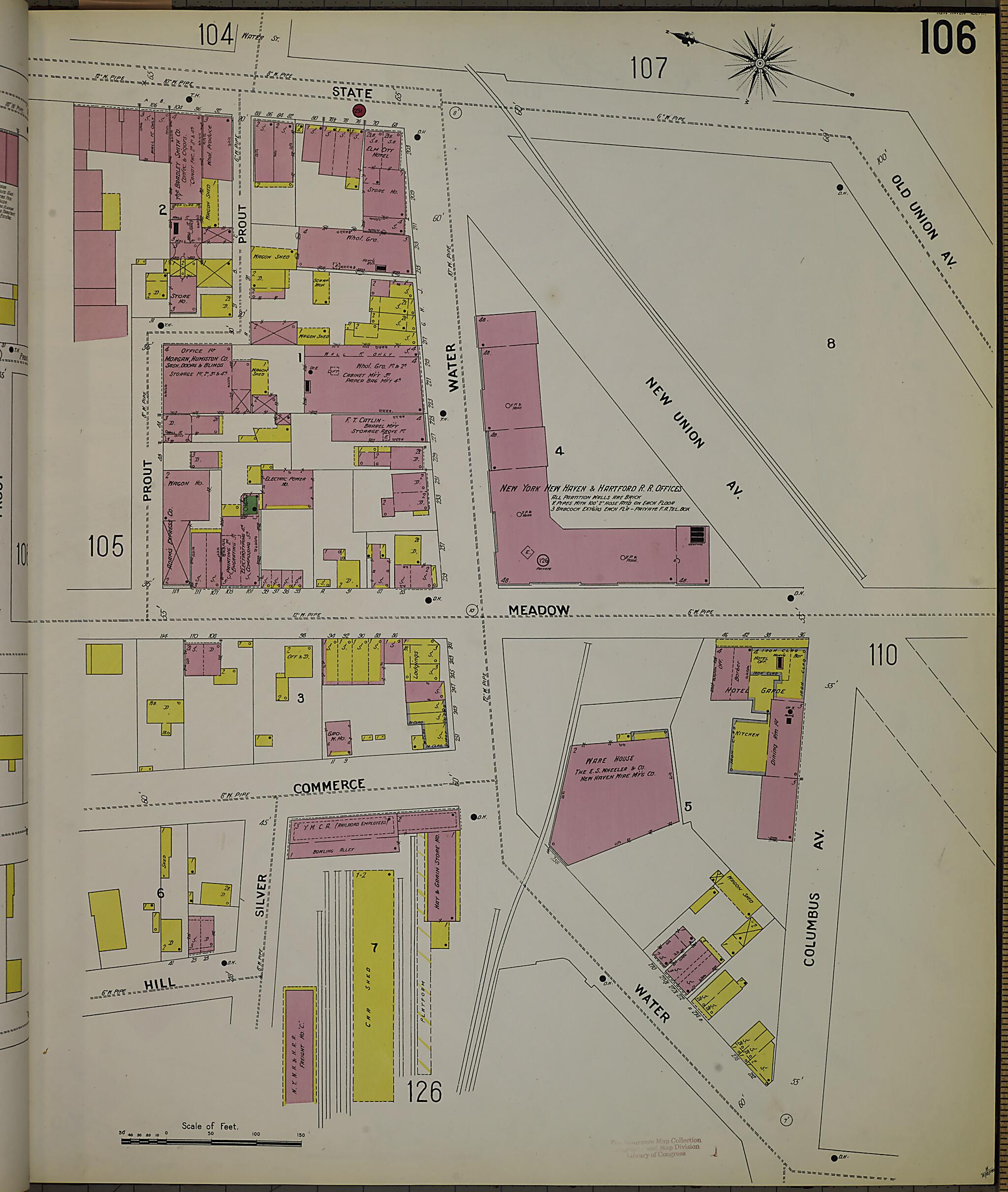 This old map of New Haven, New Haven County, Connecticut was created by Sanborn Map Company in 1901