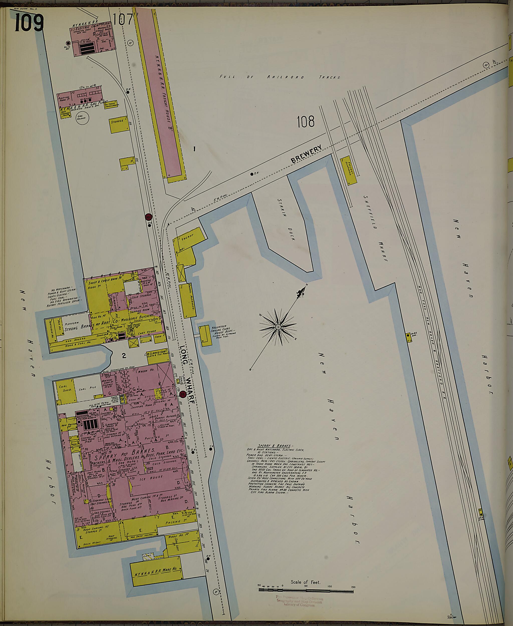 This old map of New Haven, New Haven County, Connecticut was created by Sanborn Map Company in 1901