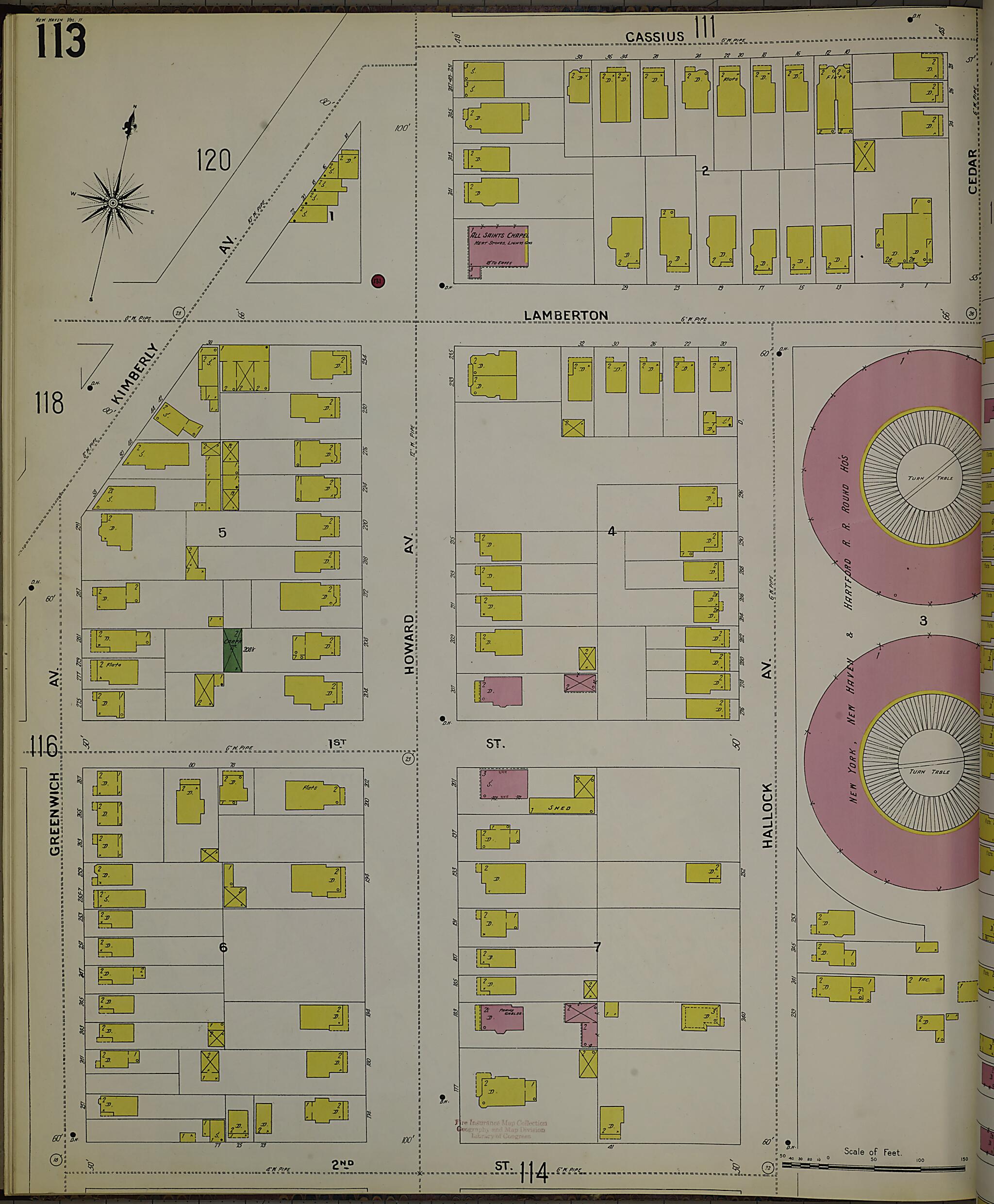 This old map of New Haven, New Haven County, Connecticut was created by Sanborn Map Company in 1901