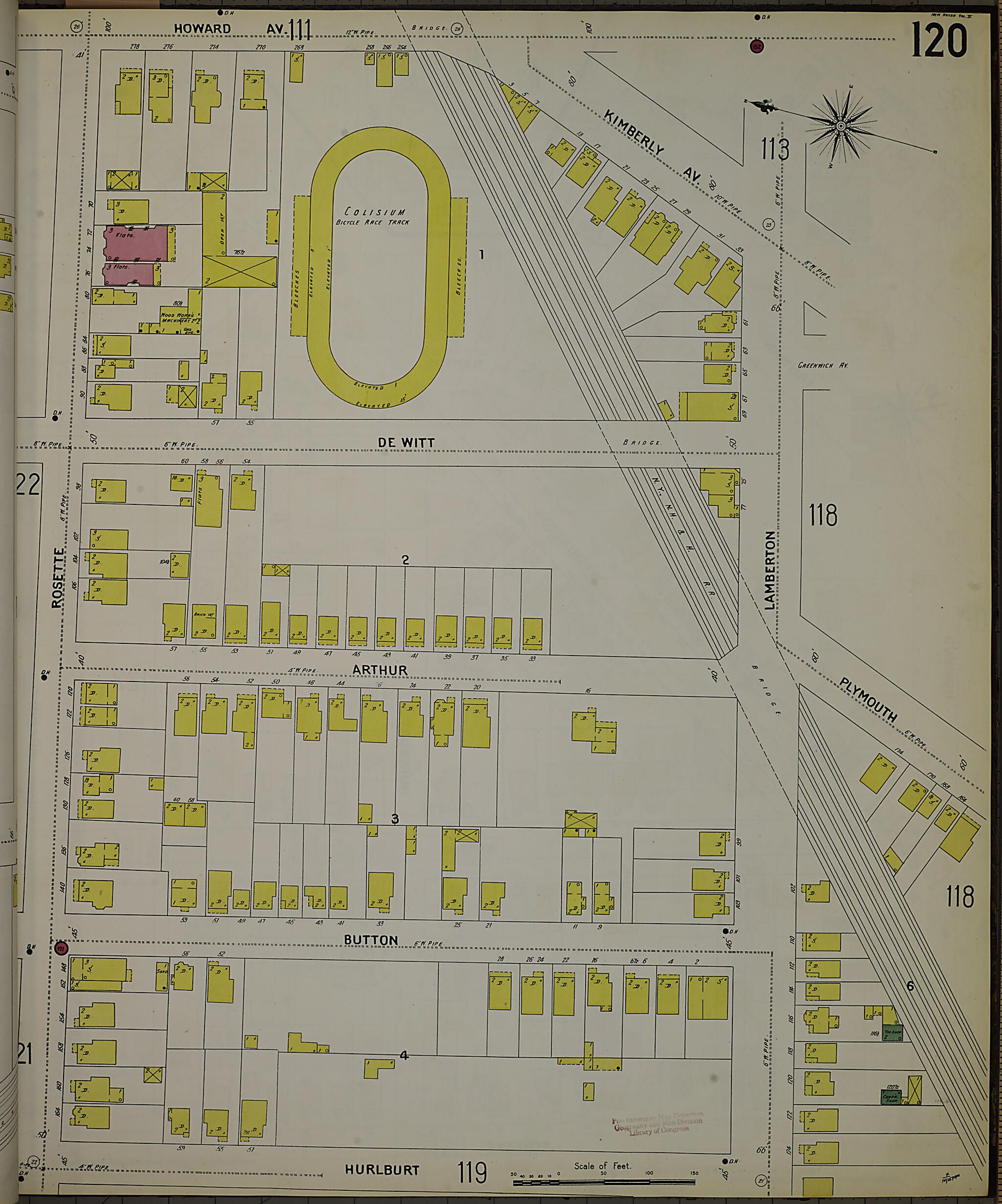 This old map of New Haven, New Haven County, Connecticut was created by Sanborn Map Company in 1901