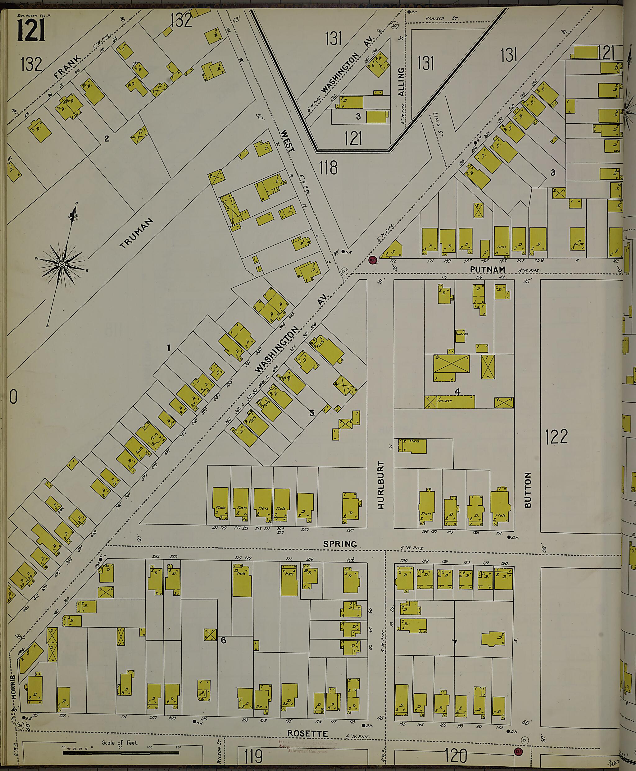 This old map of New Haven, New Haven County, Connecticut was created by Sanborn Map Company in 1901