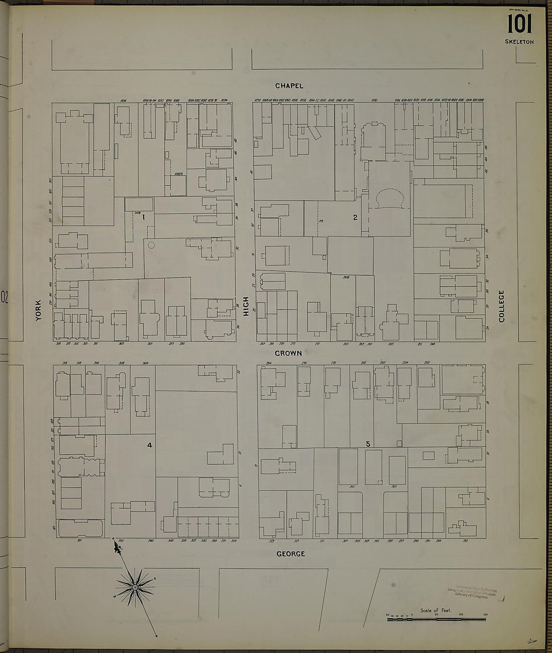 This old map of New Haven, New Haven County, Connecticut was created by Sanborn Map Company in 1901