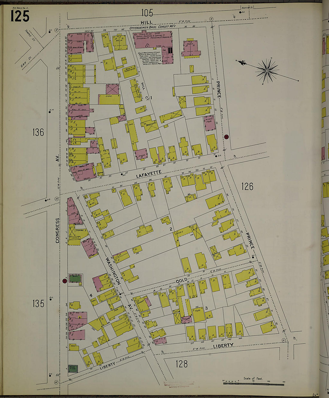 This old map of New Haven, New Haven County, Connecticut was created by Sanborn Map Company in 1901