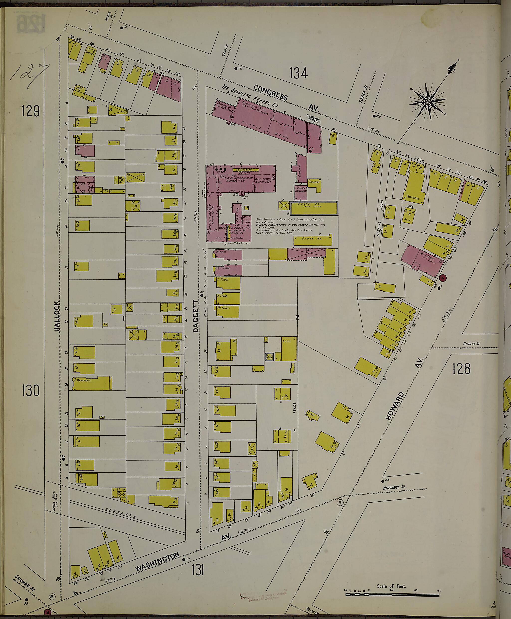 This old map of New Haven, New Haven County, Connecticut was created by Sanborn Map Company in 1901