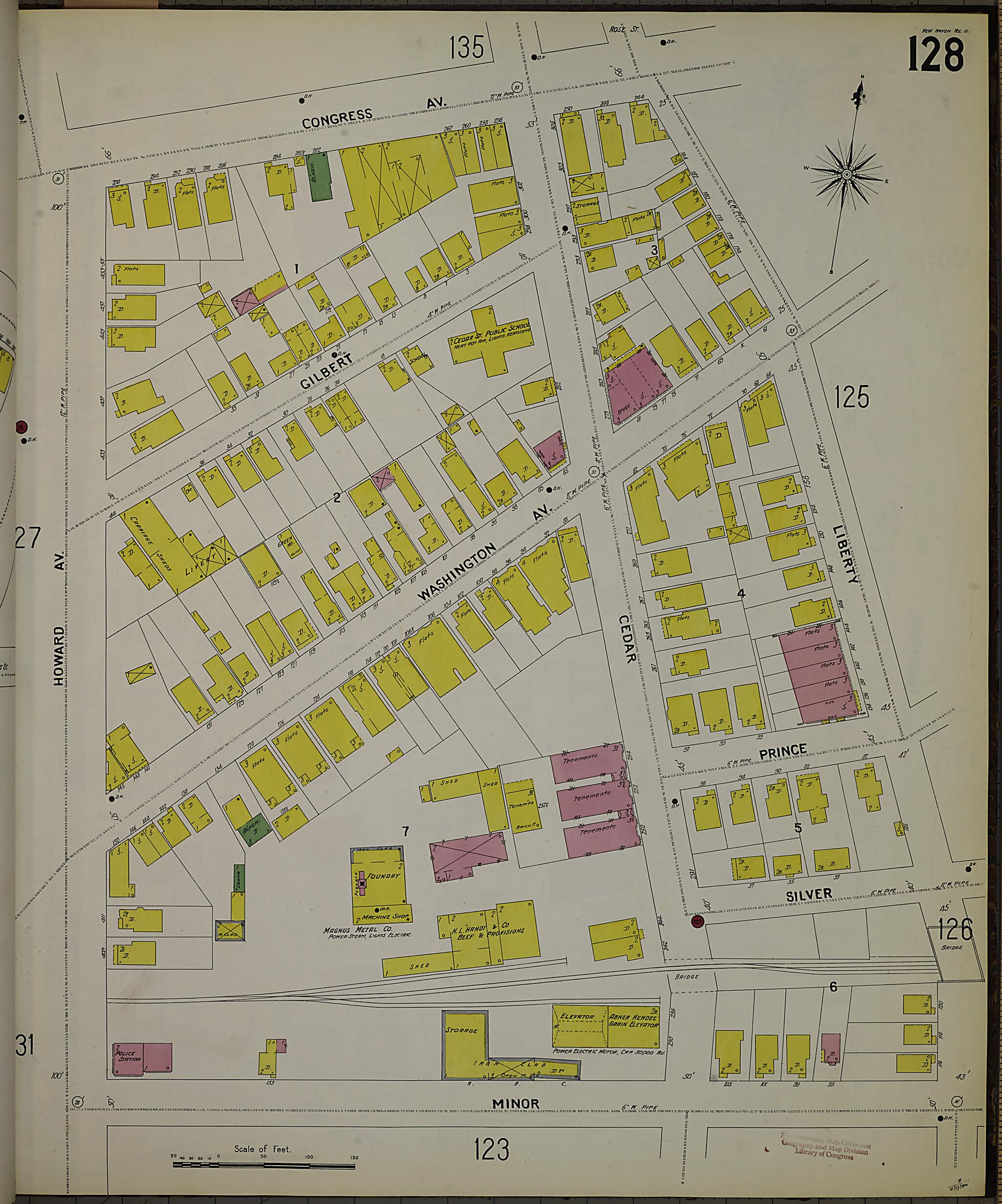 This old map of New Haven, New Haven County, Connecticut was created by Sanborn Map Company in 1901