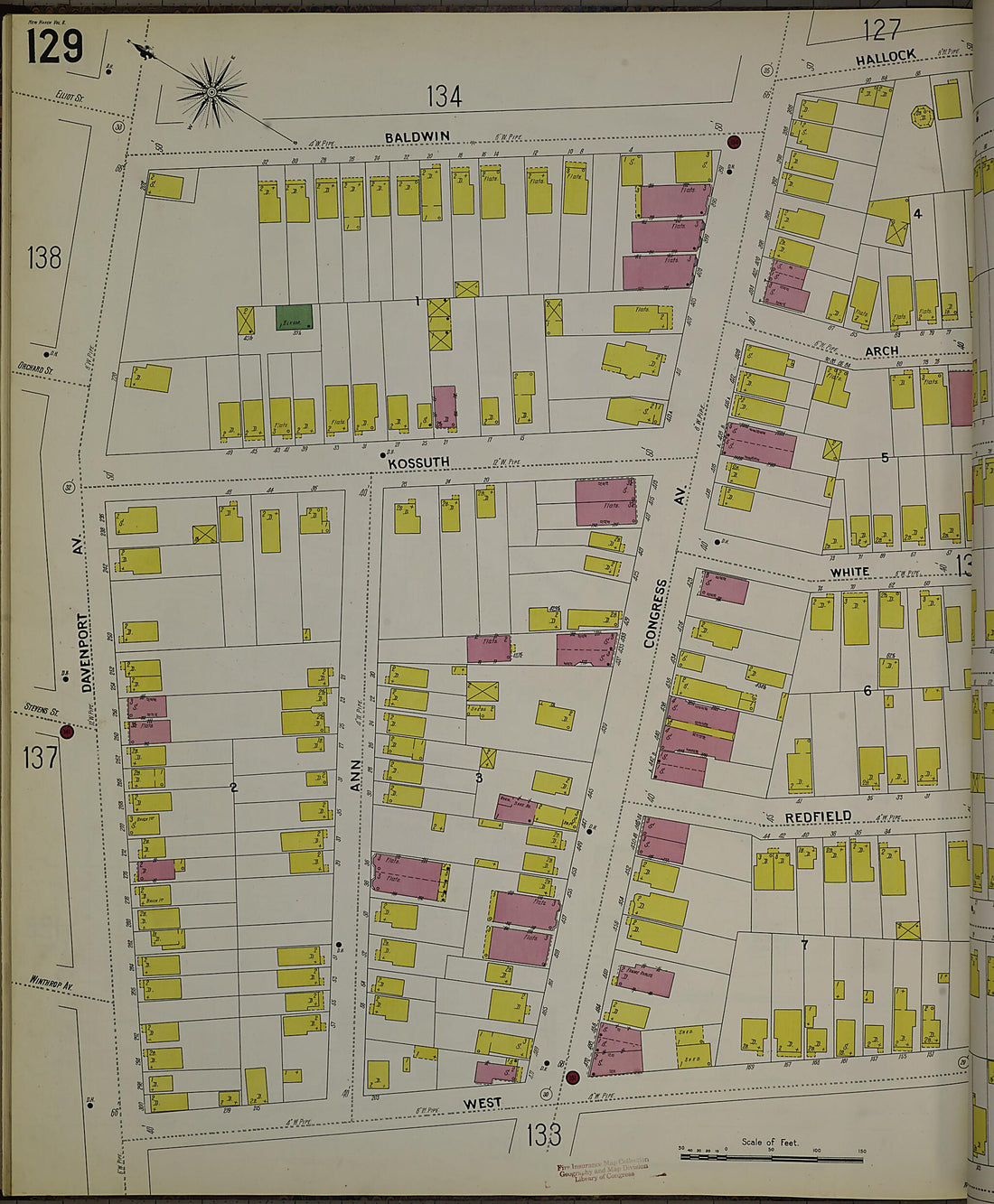 This old map of New Haven, New Haven County, Connecticut was created by Sanborn Map Company in 1901