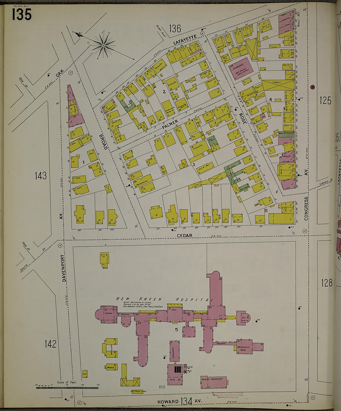 This old map of New Haven, New Haven County, Connecticut was created by Sanborn Map Company in 1901