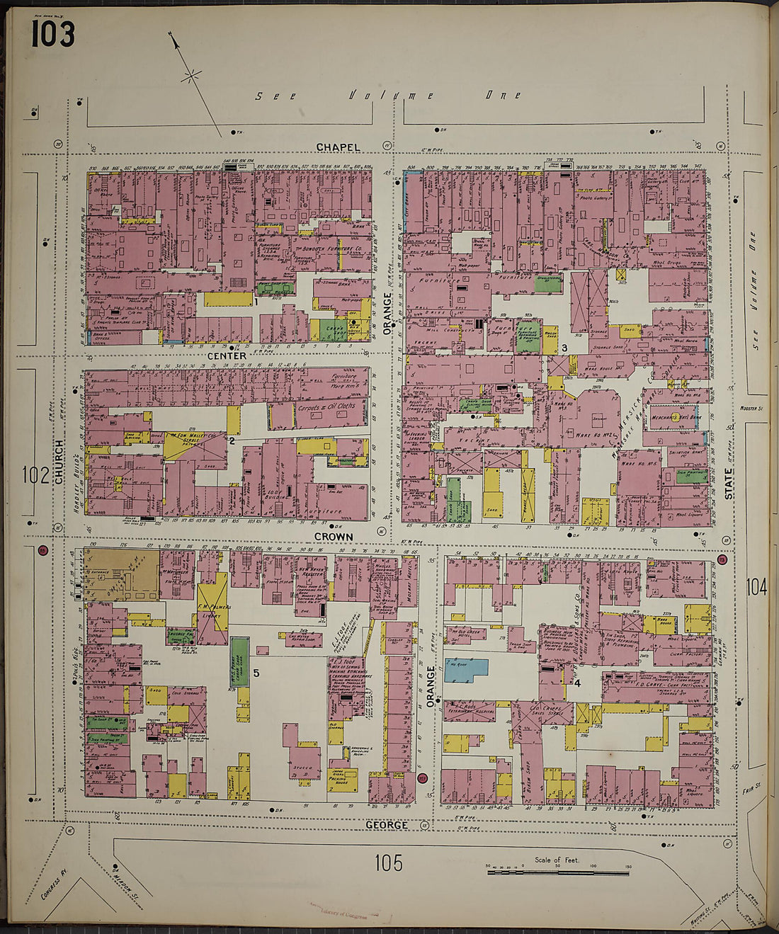 This old map of New Haven, New Haven County, Connecticut was created by Sanborn Map Company in 1901