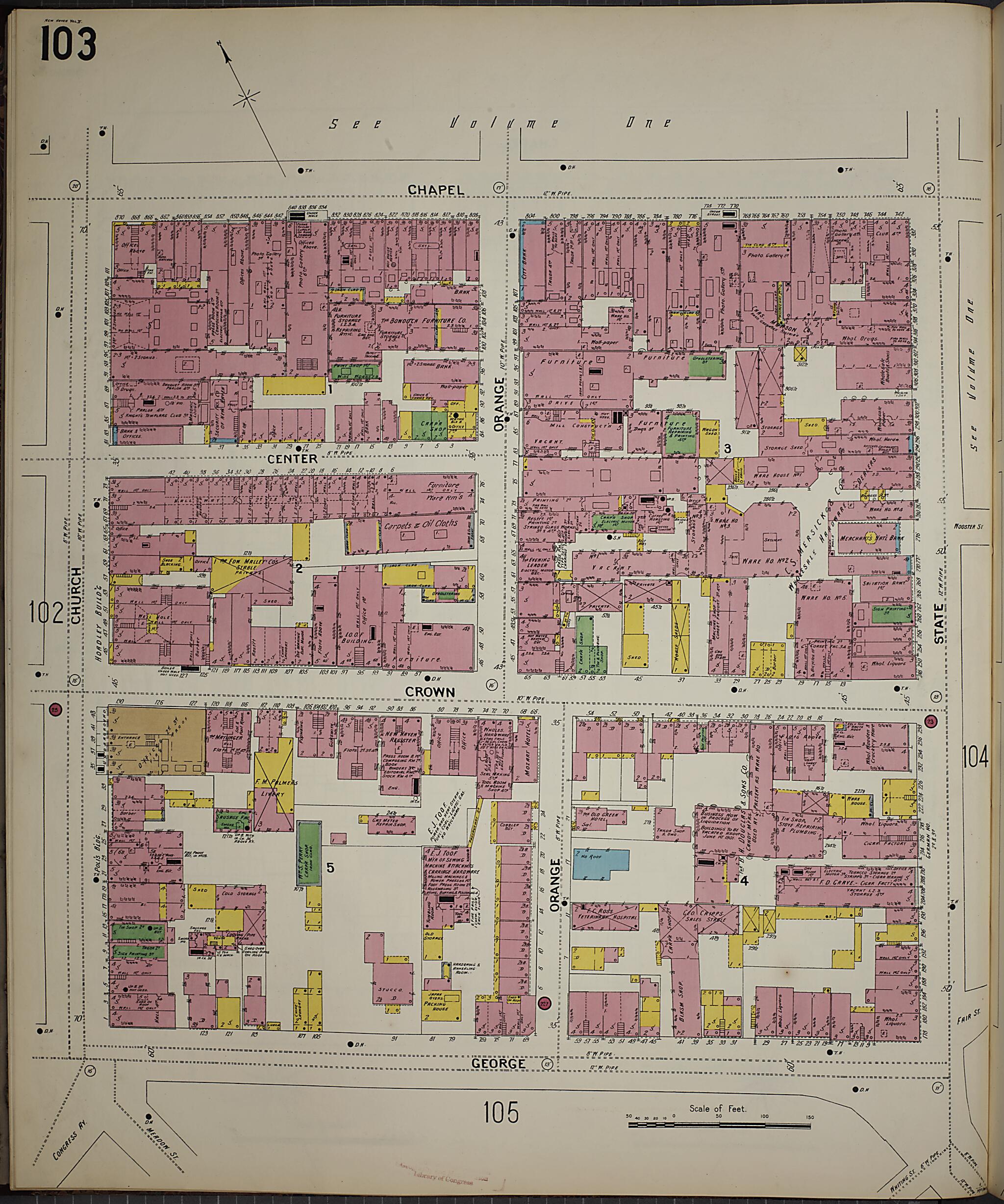 This old map of New Haven, New Haven County, Connecticut was created by Sanborn Map Company in 1901