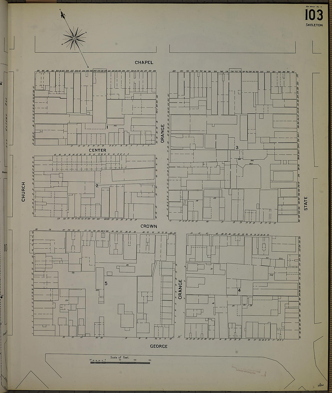 This old map of New Haven, New Haven County, Connecticut was created by Sanborn Map Company in 1901