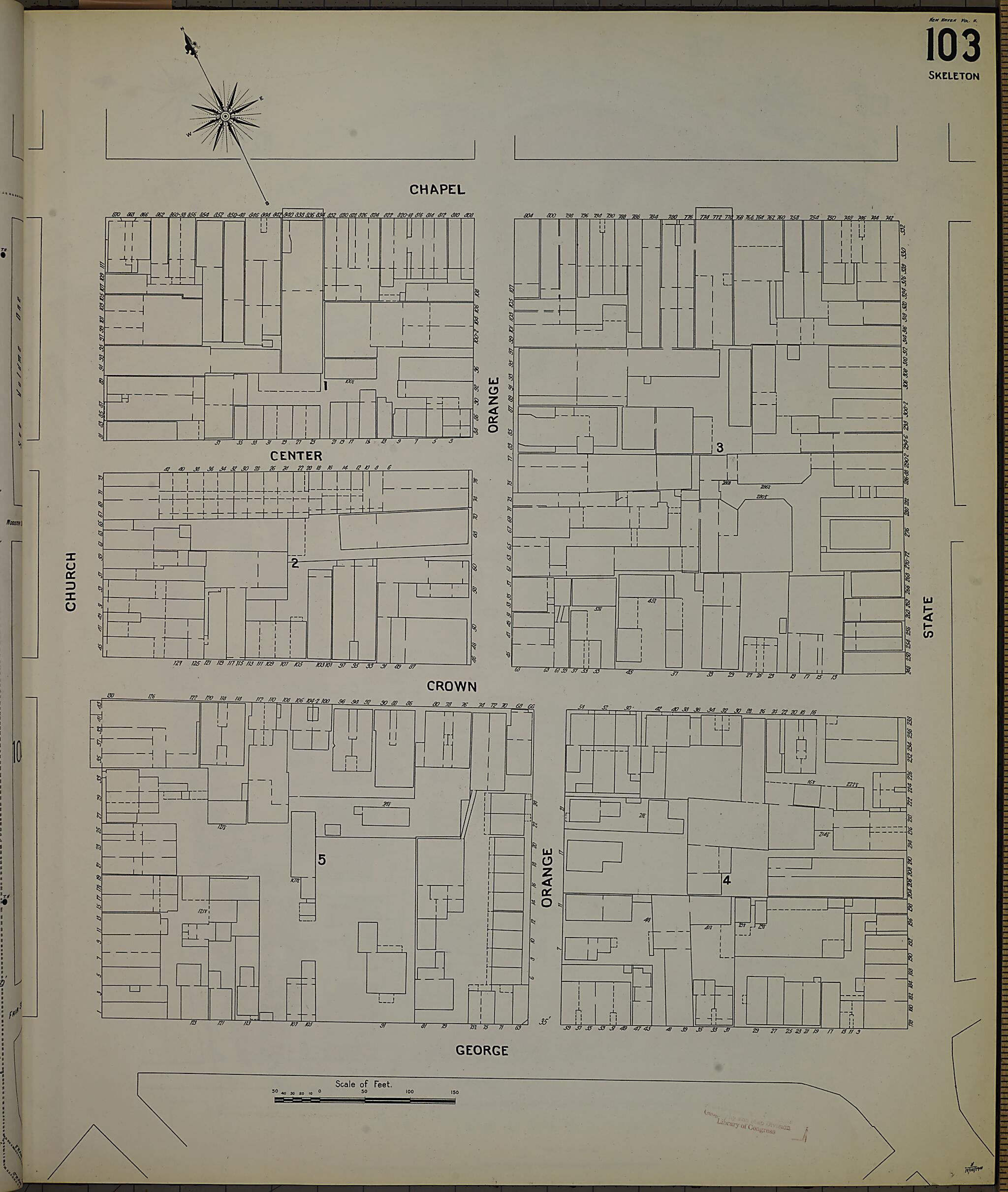This old map of New Haven, New Haven County, Connecticut was created by Sanborn Map Company in 1901