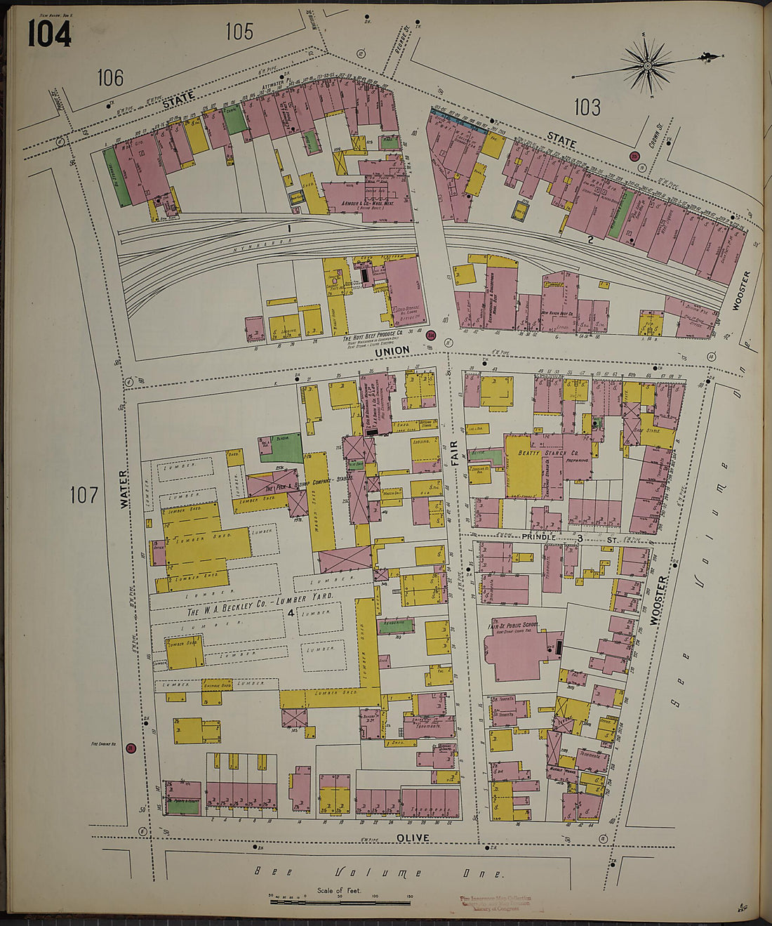 This old map of New Haven, New Haven County, Connecticut was created by Sanborn Map Company in 1901