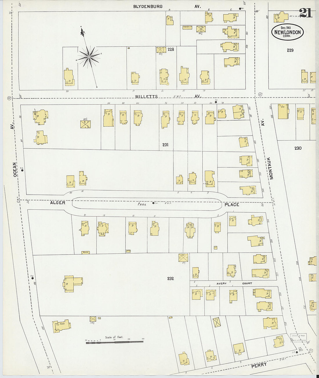 This old map of New London, New London County, Connecticut was created by Sanborn Map Company in 1901