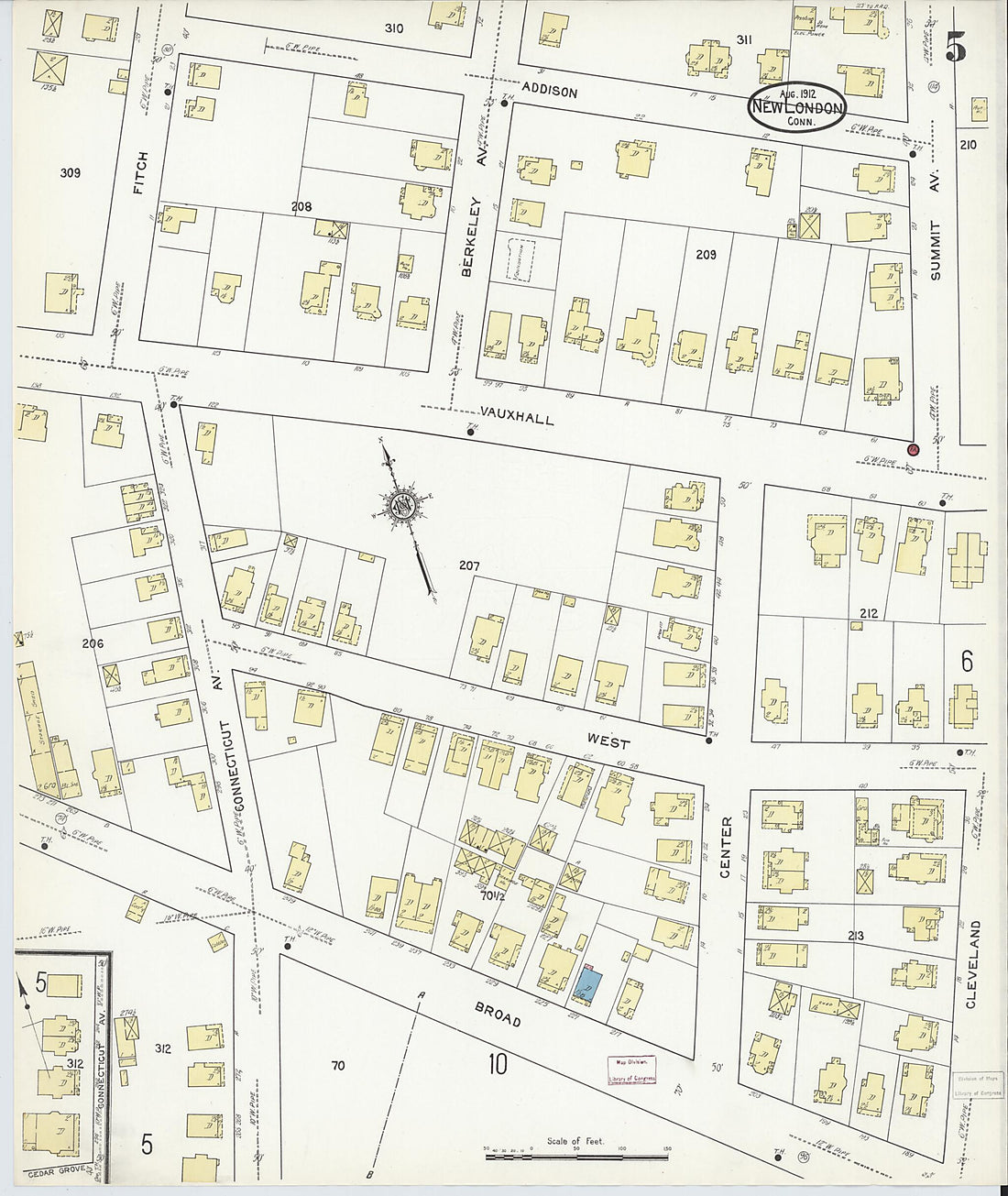 This old map of New London, New London County, Connecticut was created by Sanborn Map Company in 1912