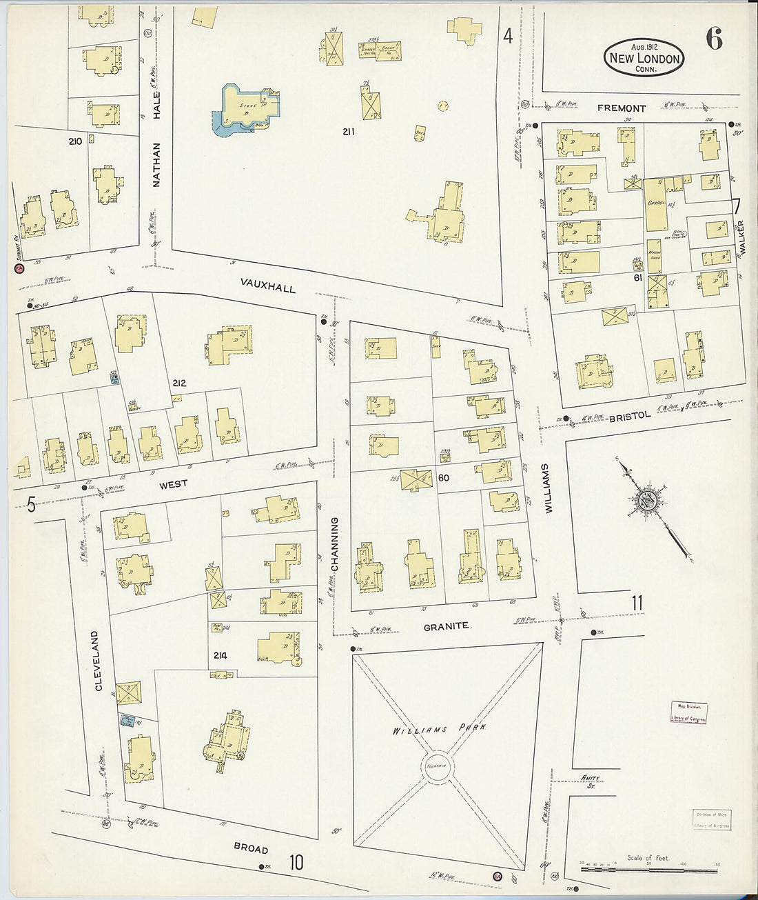 This old map of New London, New London County, Connecticut was created by Sanborn Map Company in 1912