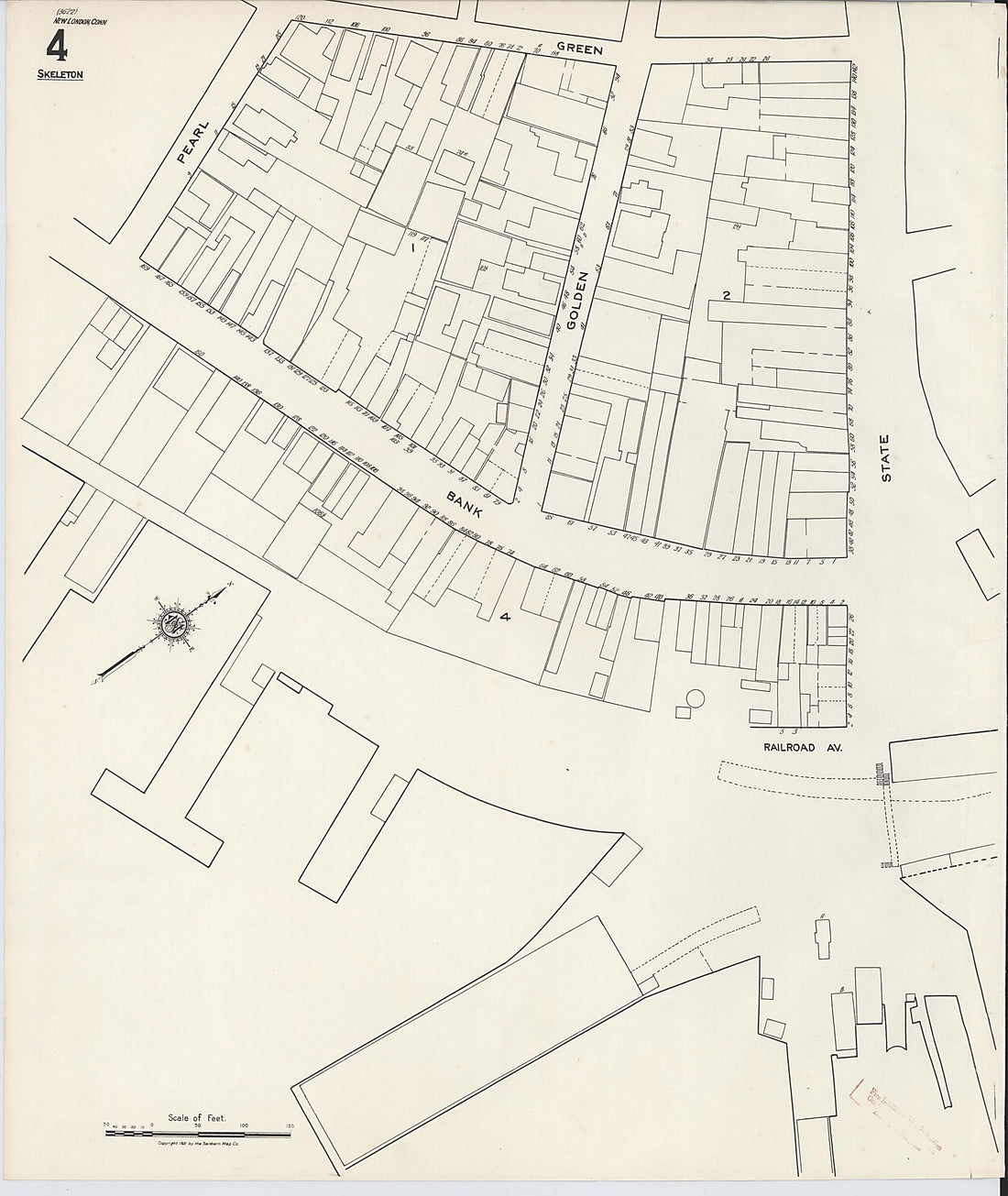 This old map of New London, New London County, Connecticut was created by Sanborn Map Company in 1921