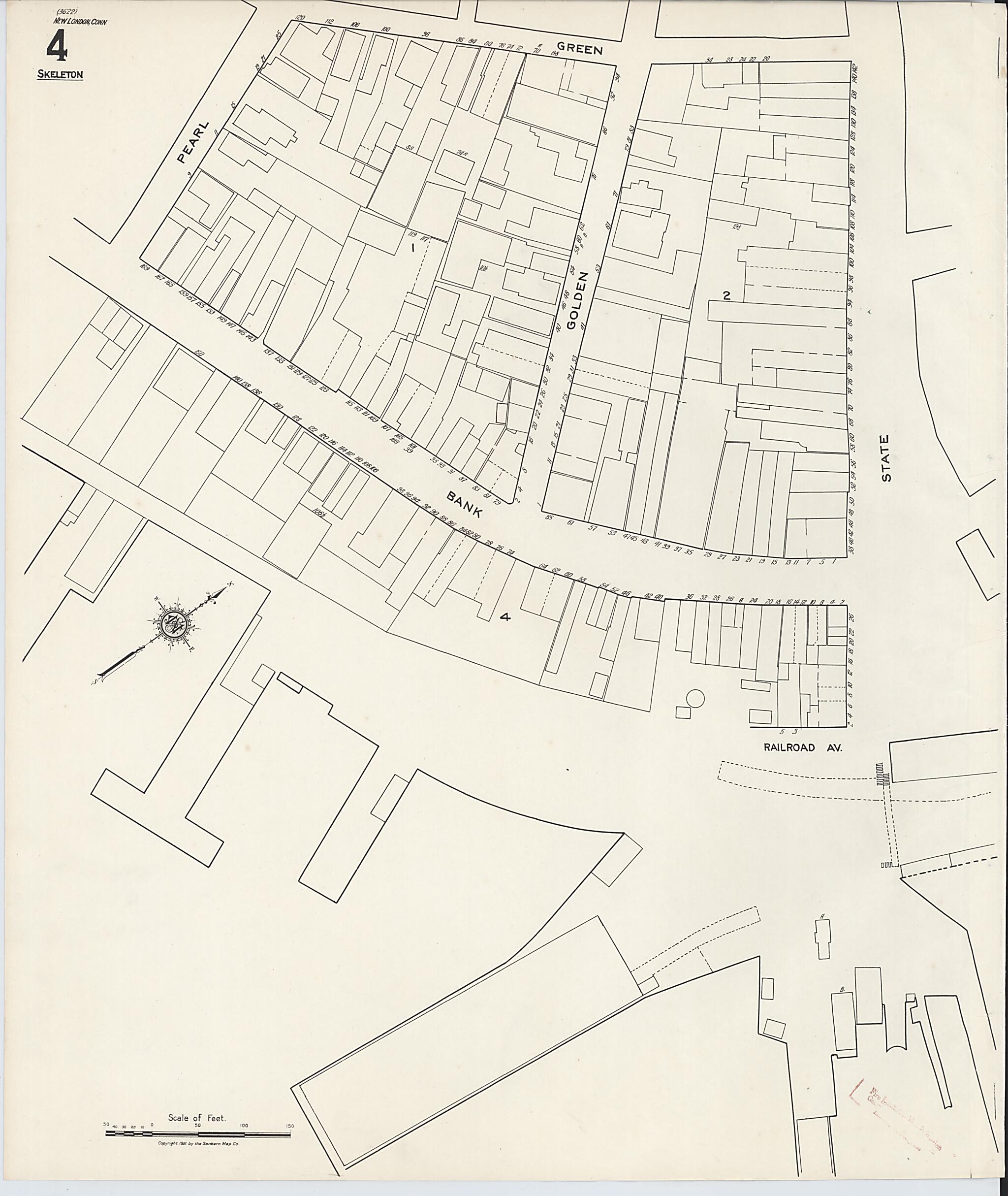 This old map of New London, New London County, Connecticut was created by Sanborn Map Company in 1921