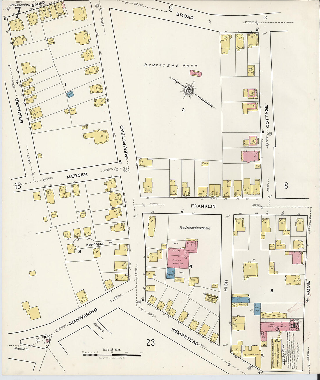 This old map of New London, New London County, Connecticut was created by Sanborn Map Company in 1921