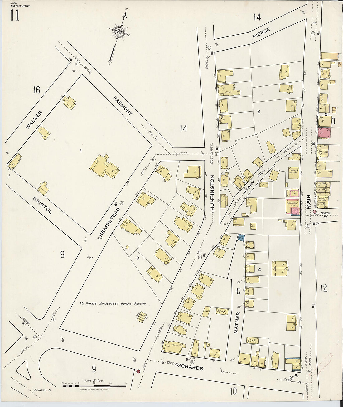 This old map of New London, New London County, Connecticut was created by Sanborn Map Company in 1921