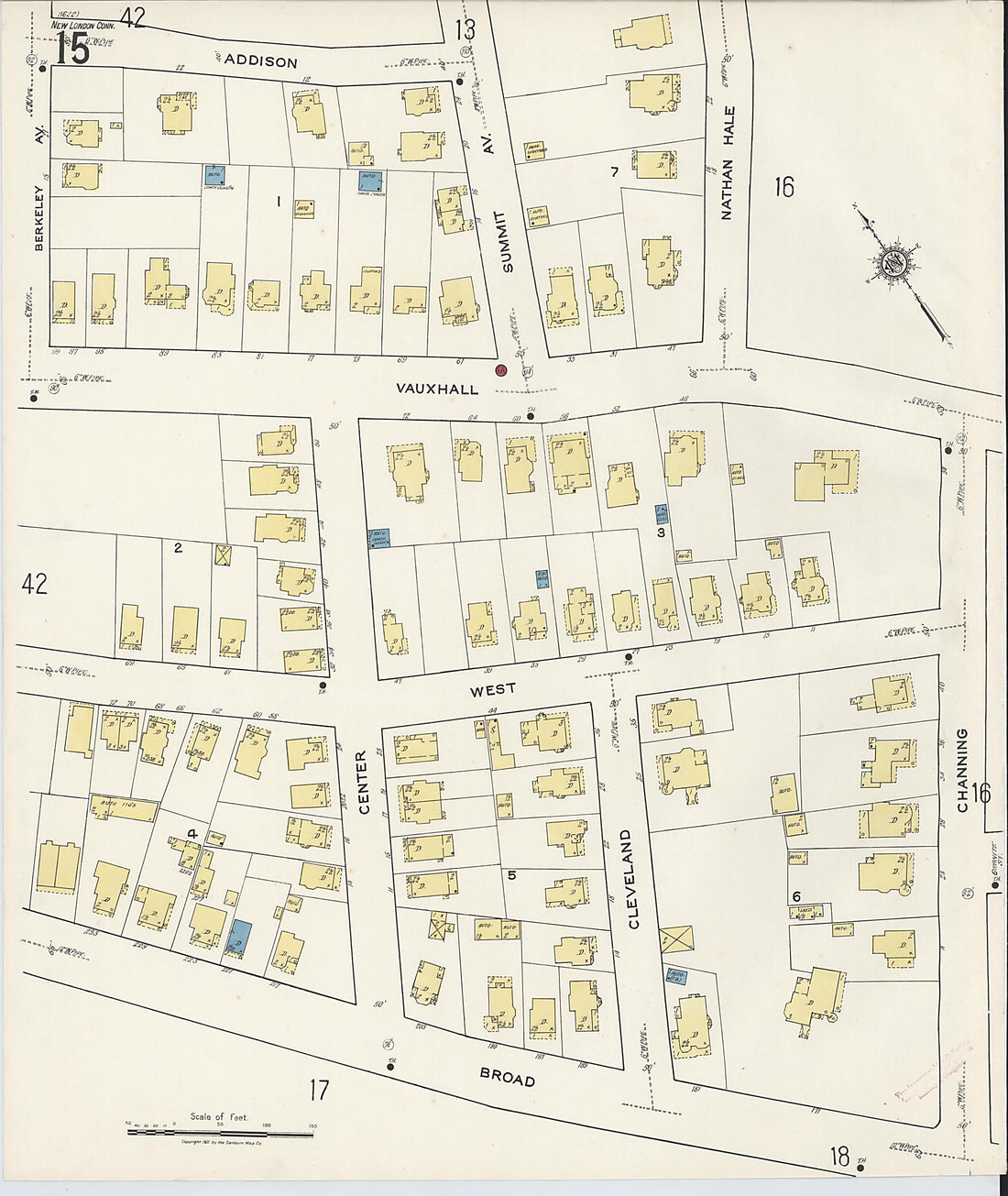 This old map of New London, New London County, Connecticut was created by Sanborn Map Company in 1921
