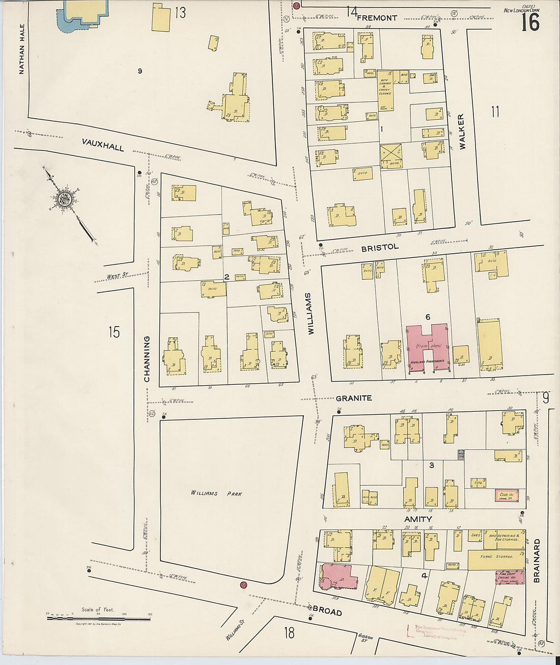 This old map of New London, New London County, Connecticut was created by Sanborn Map Company in 1921
