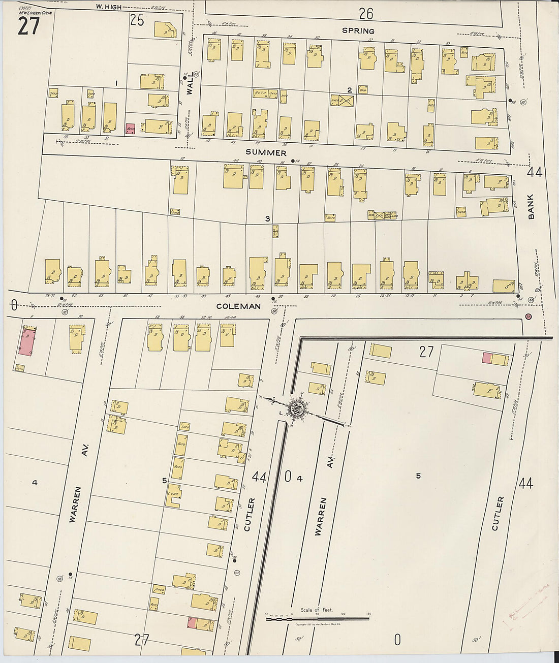 This old map of New London, New London County, Connecticut was created by Sanborn Map Company in 1921