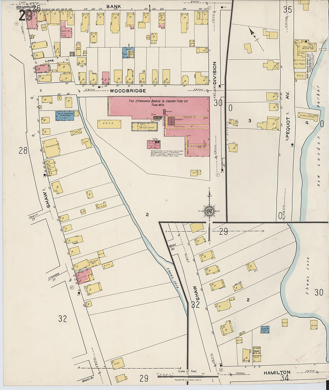 This old map of New London, New London County, Connecticut was created by Sanborn Map Company in 1921