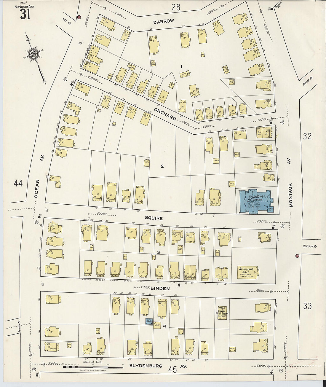 This old map of New London, New London County, Connecticut was created by Sanborn Map Company in 1921