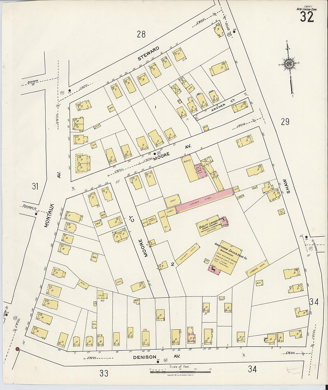 This old map of New London, New London County, Connecticut was created by Sanborn Map Company in 1921