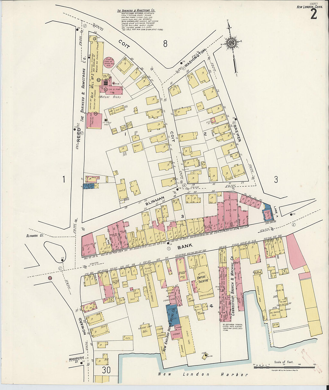 This old map of New London, New London County, Connecticut was created by Sanborn Map Company in 1921