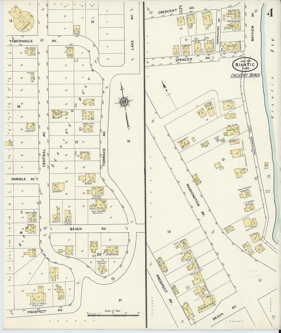 This old map of Pine Grove, New London County, Connecticut was created by Sanborn Map Company in 1911