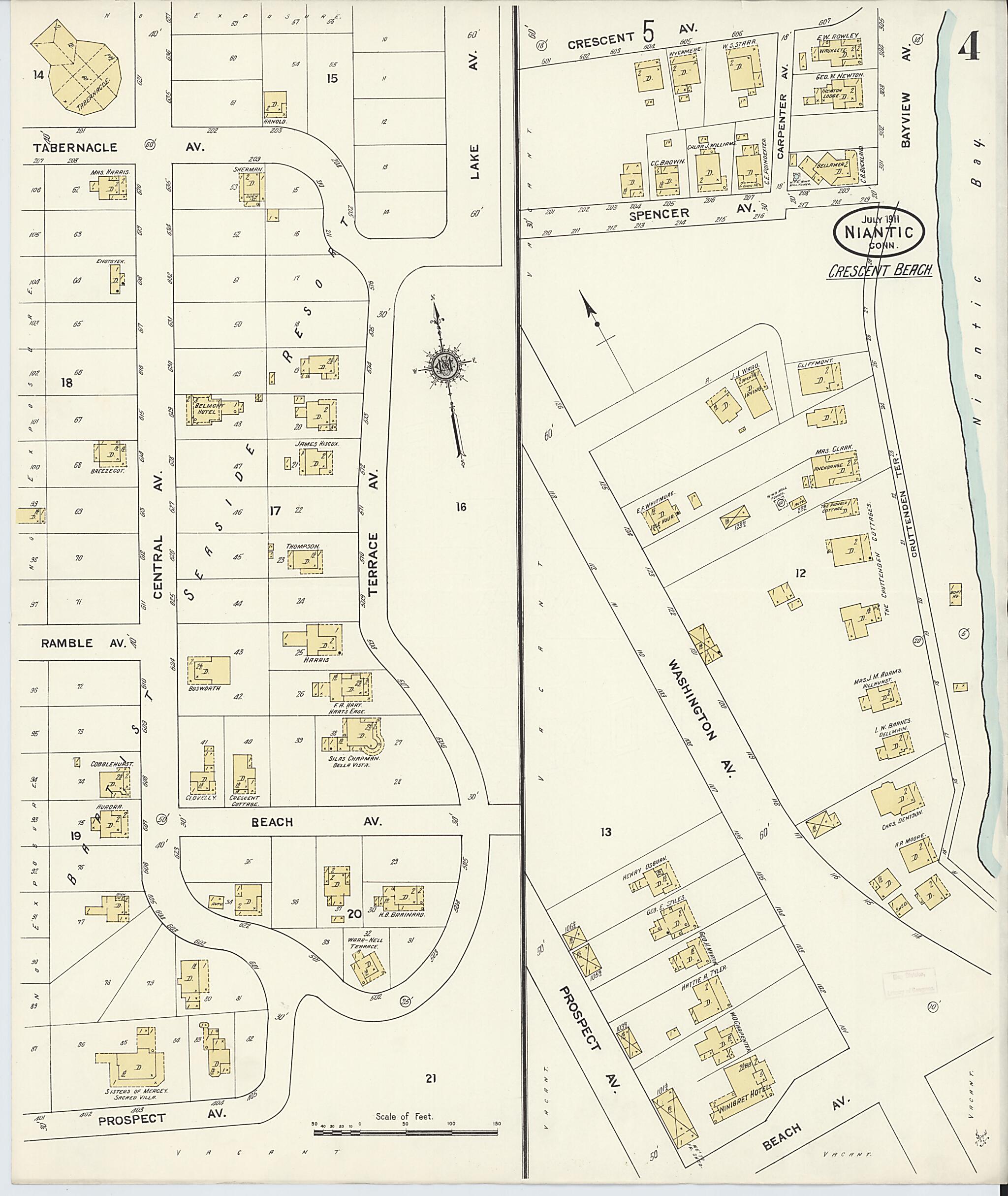 This old map of Pine Grove, New London County, Connecticut was created by Sanborn Map Company in 1911