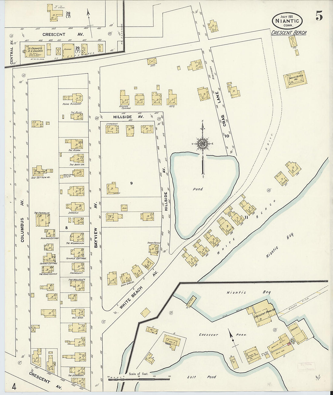 This old map of Pine Grove, New London County, Connecticut was created by Sanborn Map Company in 1911