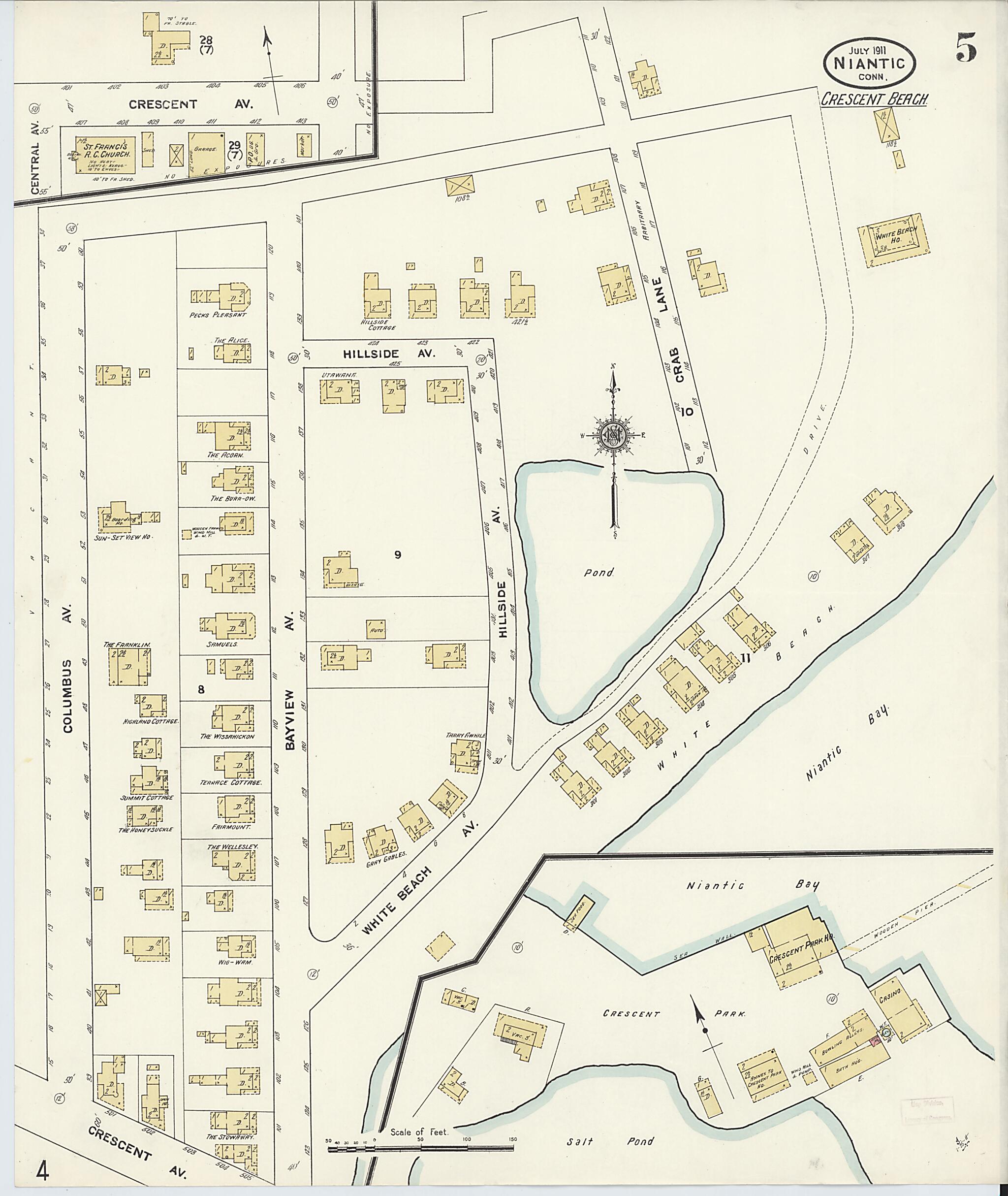 This old map of Pine Grove, New London County, Connecticut was created by Sanborn Map Company in 1911