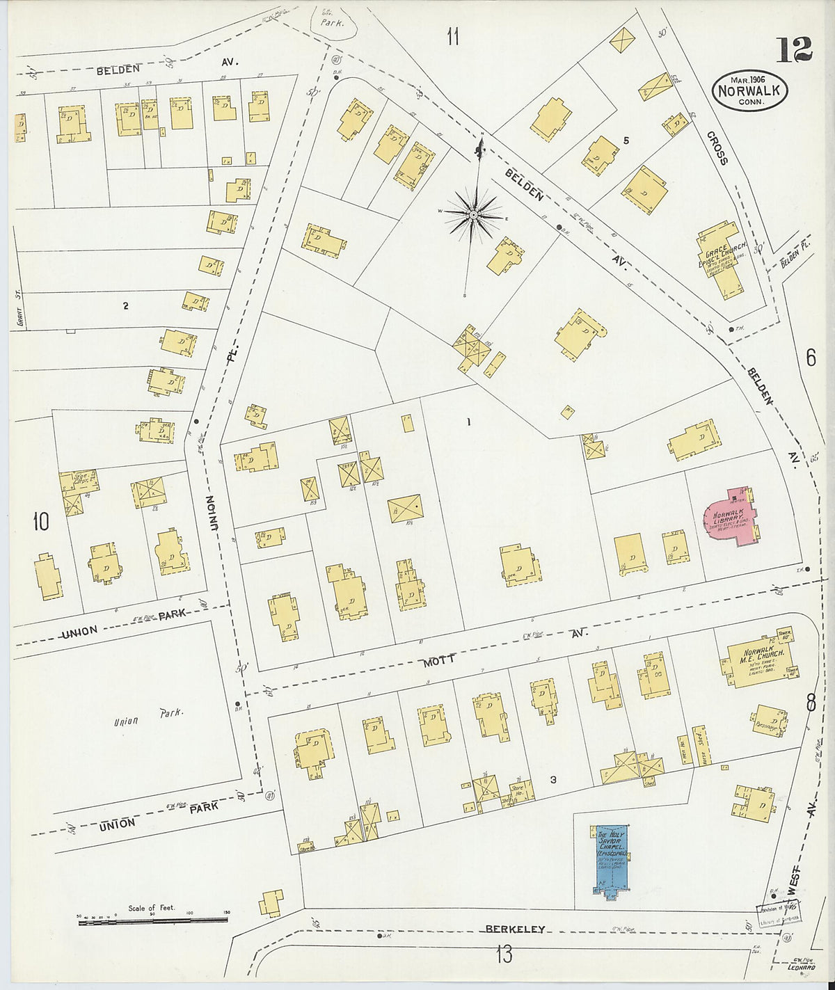 Norwalk, Fairfield County, Connecticut 1906 (Sheet 12 of 16) by Relic Map Company