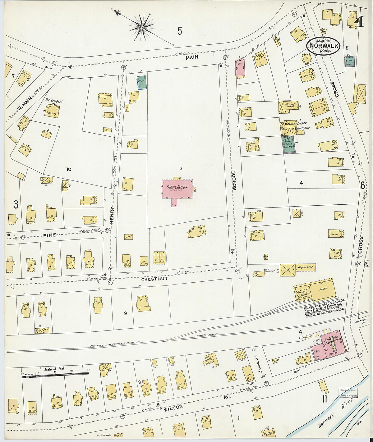 Norwalk, Fairfield County, Connecticut 1906 (Sheet 4 of 16) by Relic Map Company