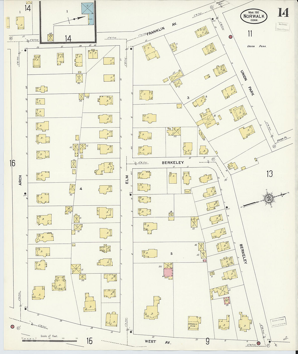 Norwalk, Fairfield County, Connecticut 1912 (Sheet 14 of 18) by Relic Map Company