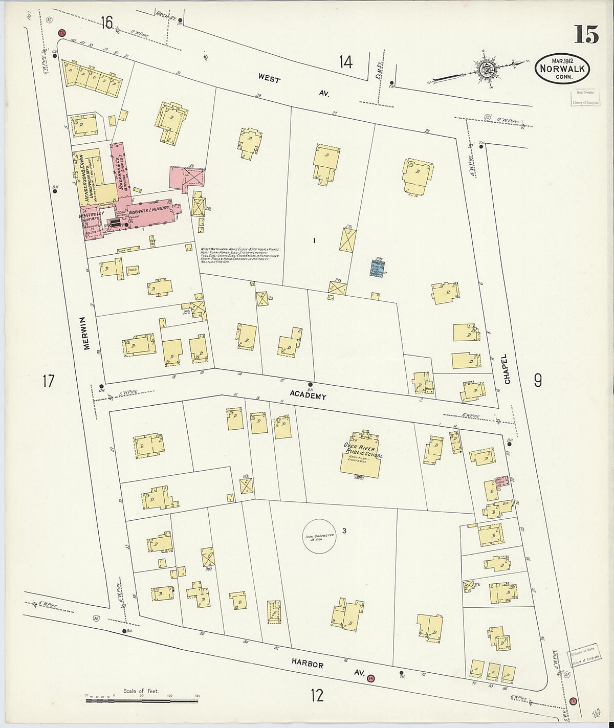 Norwalk, Fairfield County, Connecticut 1912 (Sheet 15 of 18) by Relic Map Company