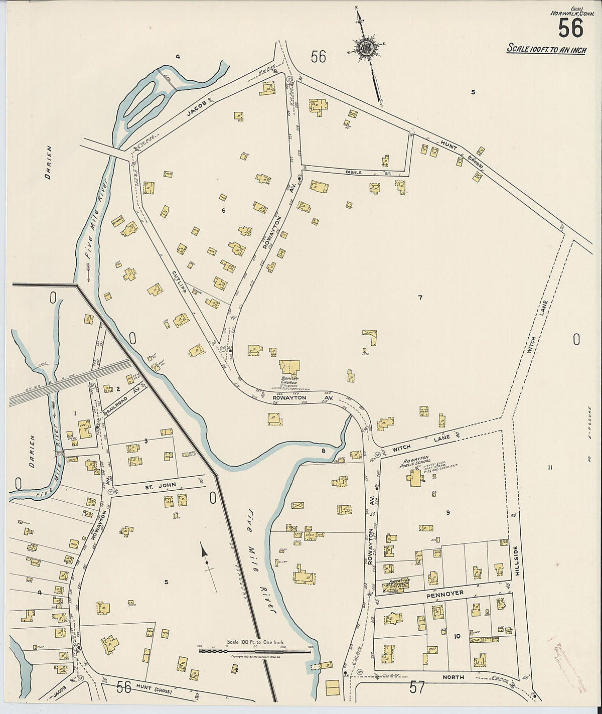 Norwalk, Fairfield County, Connecticut 1922 (Sheet 39) by Relic Map Company