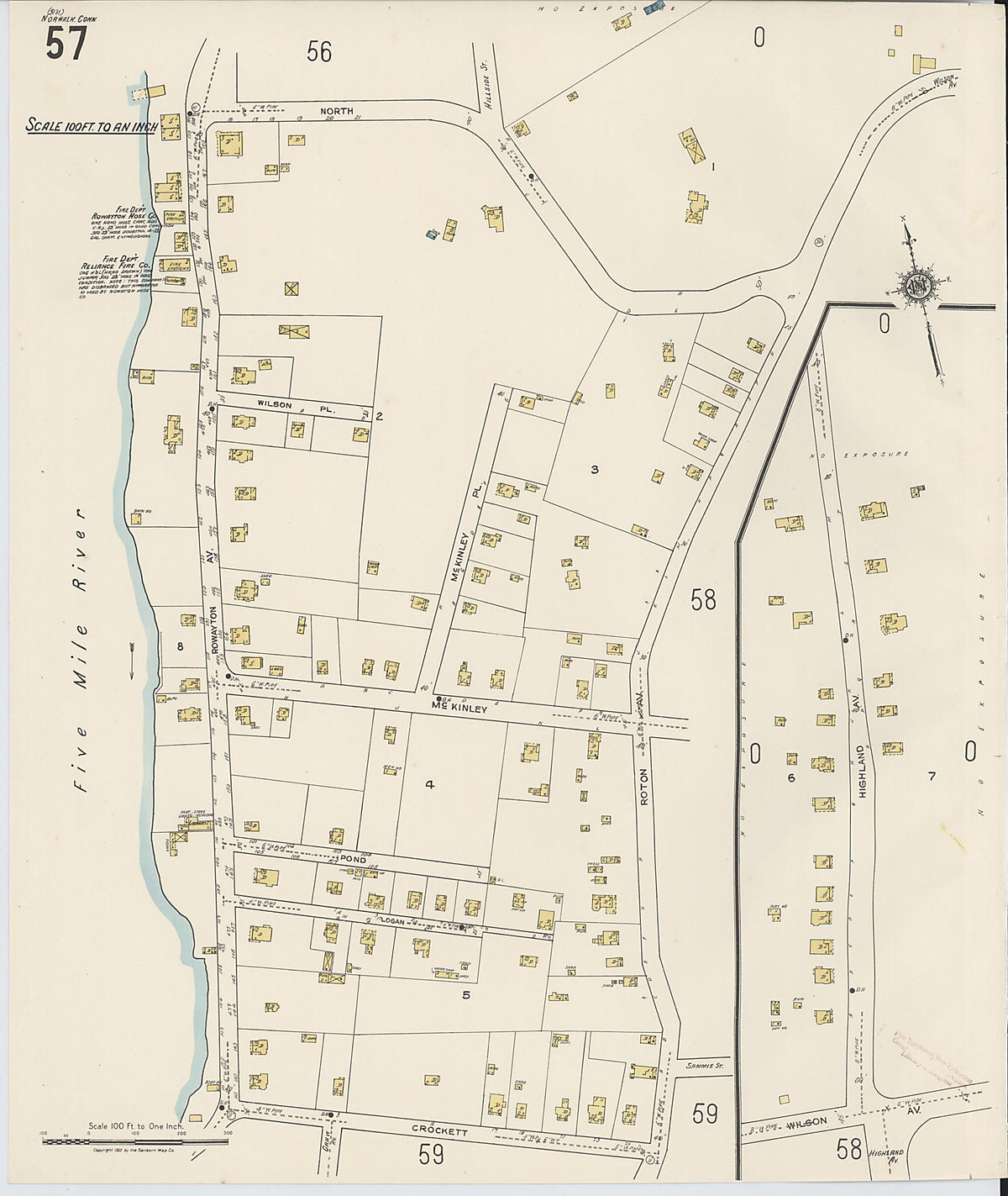 Norwalk, Fairfield County, Connecticut 1922 (Sheet 40) by Relic Map Company