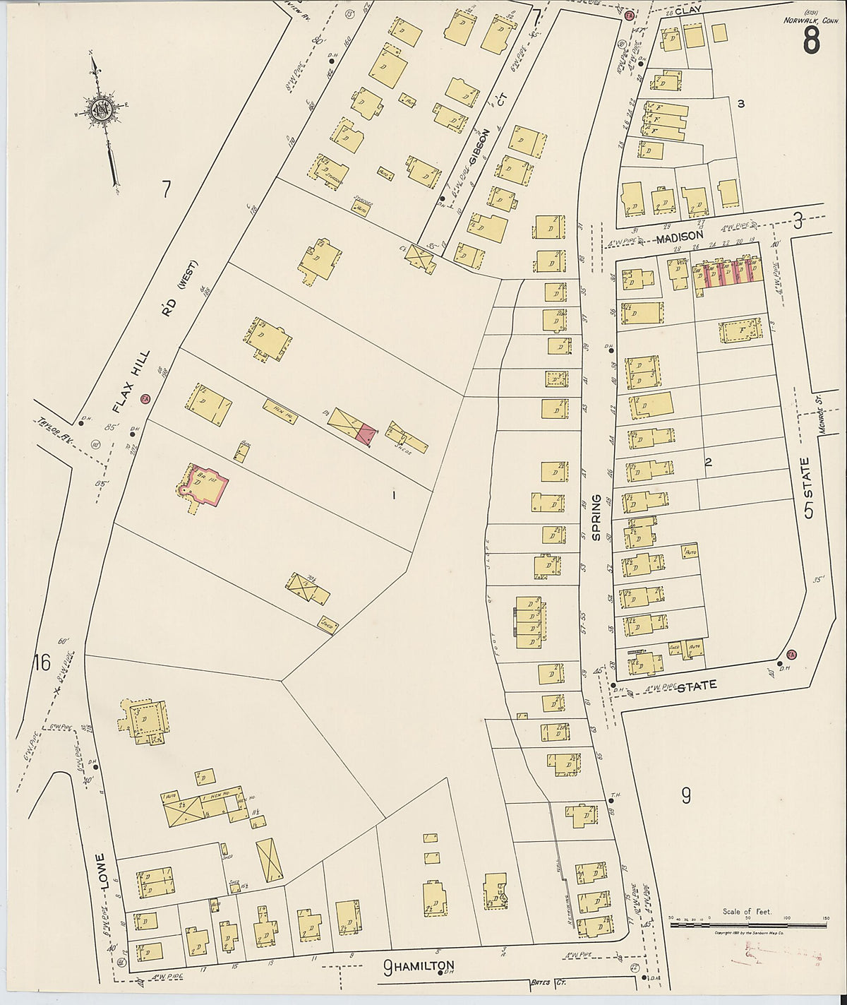 Norwalk, Fairfield County, Connecticut 1922 (Sheet 9) by Relic Map Company