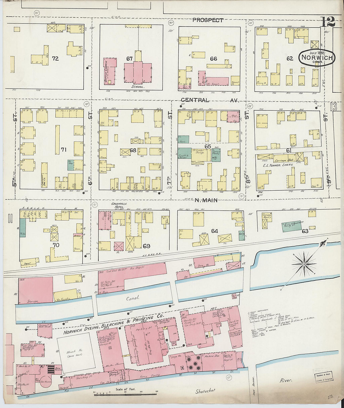 Norwich, New London County, Connecticut 1892 (Sheet 12 of 17) by Relic Map Company