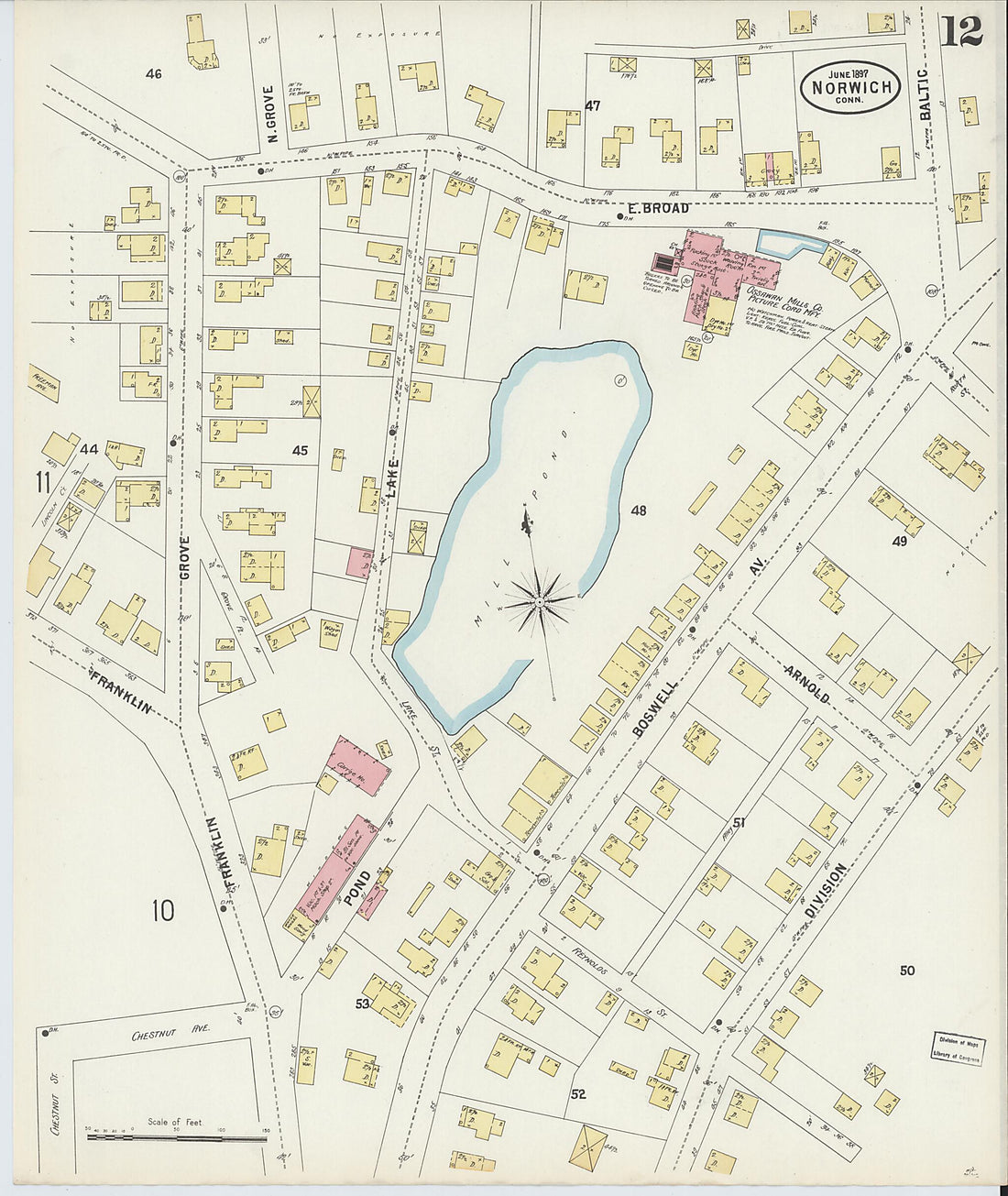This old map of Norwich, New London County, Connecticut was created by Sanborn Map Company in 1897