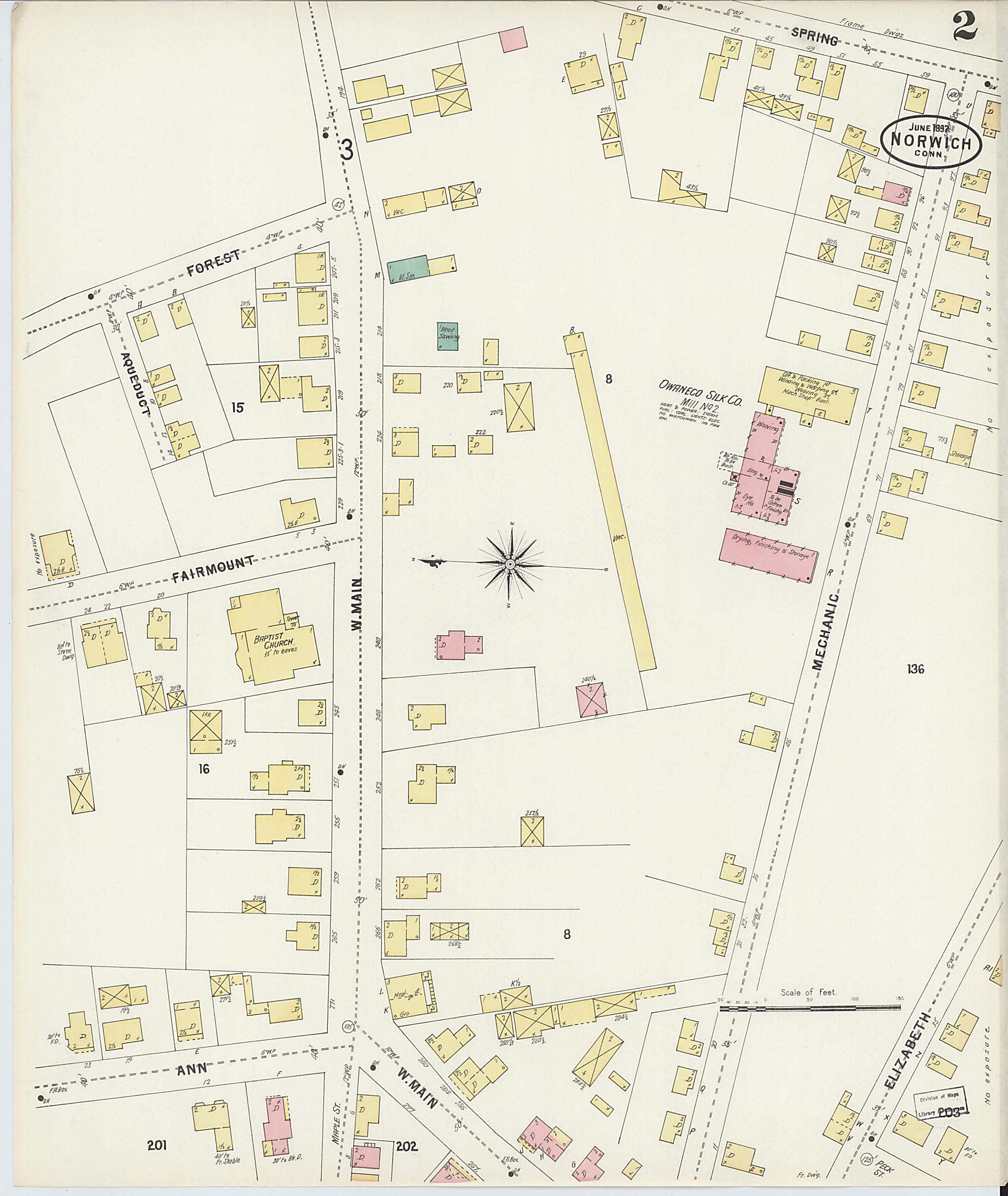 This old map of Norwich, New London County, Connecticut was created by Sanborn Map Company in 1897