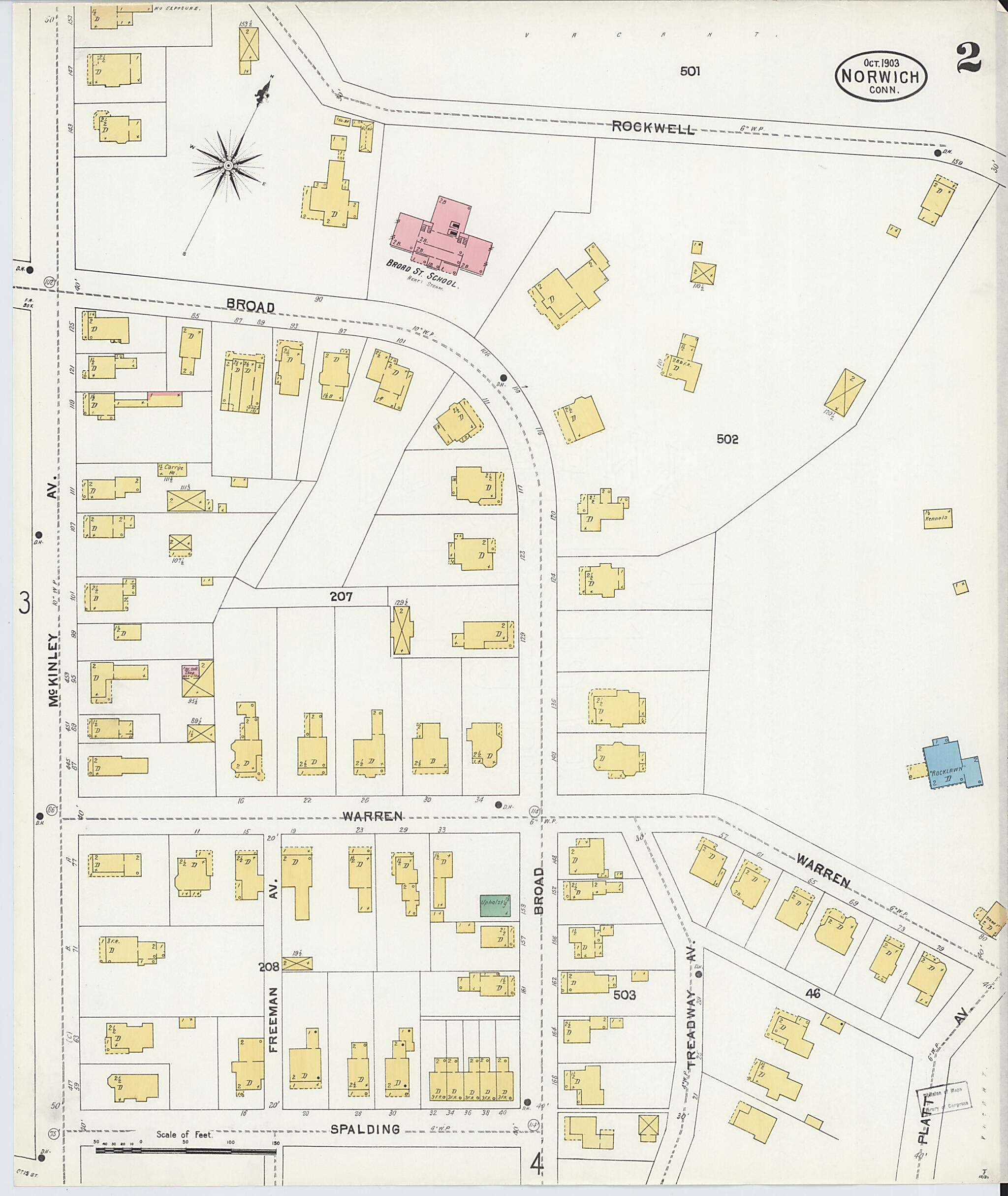 This old map of Norwich, New London County, Connecticut was created by Sanborn Map Company in 1903