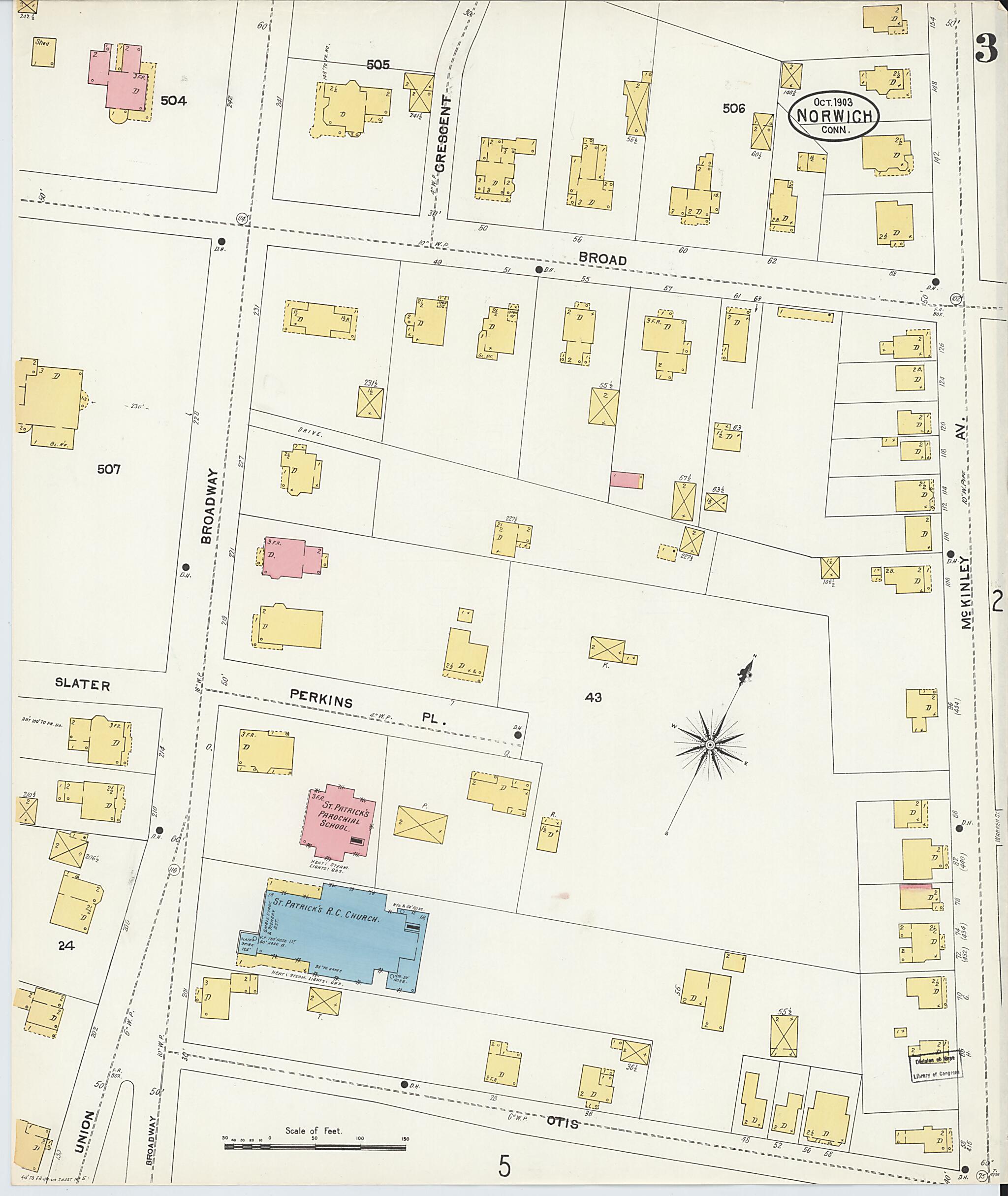This old map of Norwich, New London County, Connecticut was created by Sanborn Map Company in 1903