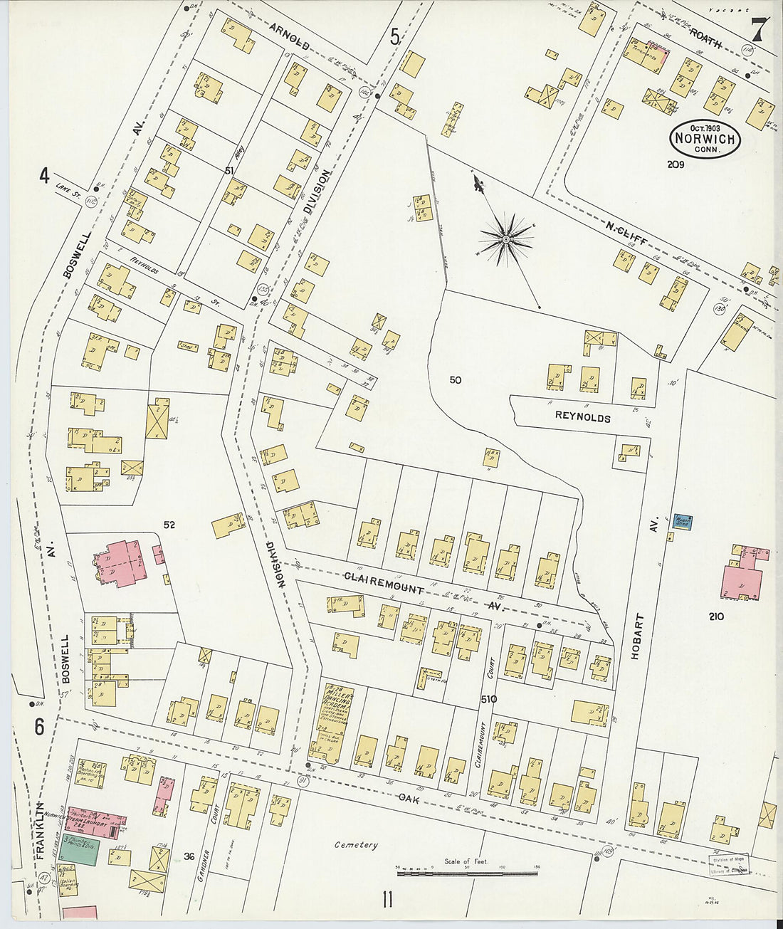 This old map of Norwich, New London County, Connecticut was created by Sanborn Map Company in 1903