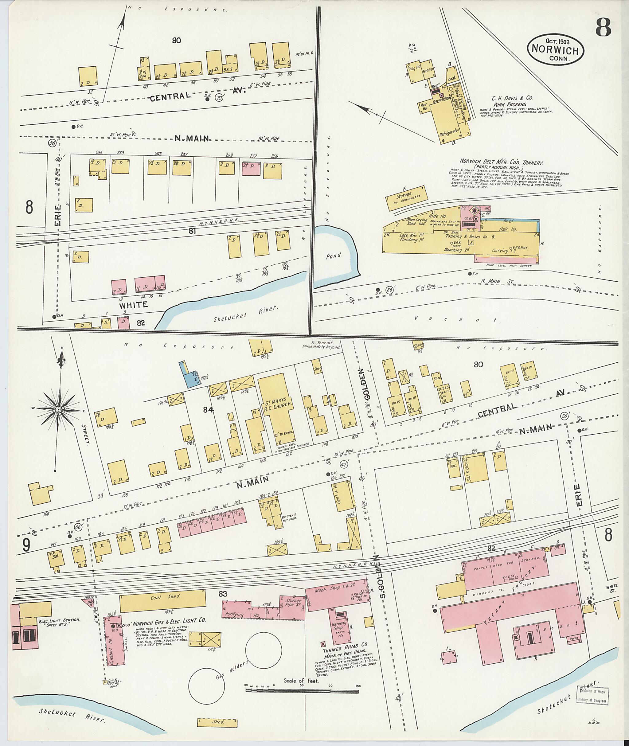 Norwich, New London County, Connecticut 1903 (Sheet 8 of 26) by Relic Map Company